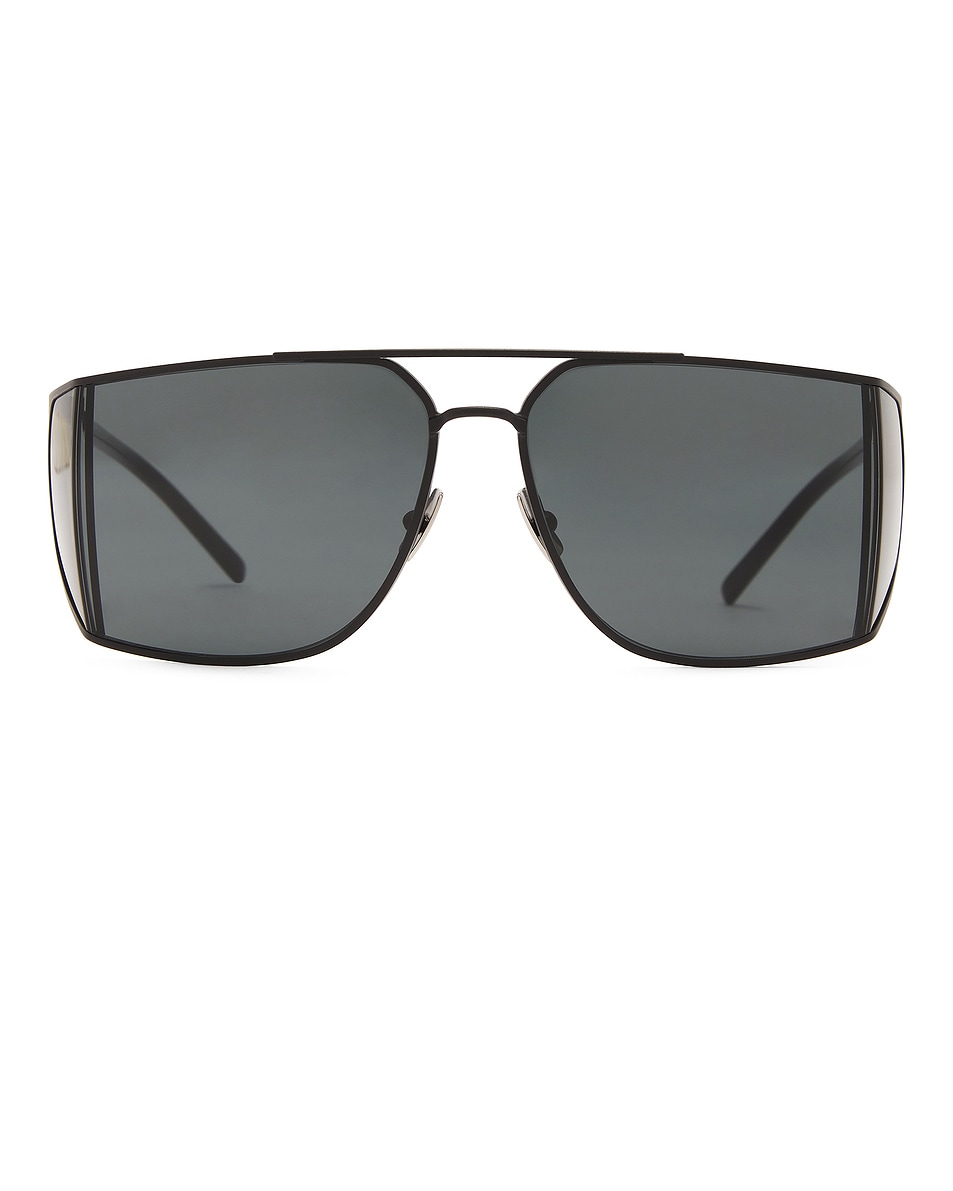 Image 1 of Saint Laurent Rectangle Sunglasses in Black