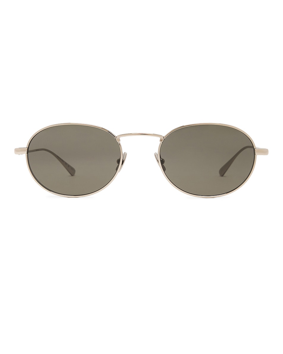 Image 1 of Saint Laurent Round Sunglasses in Silver & Grey