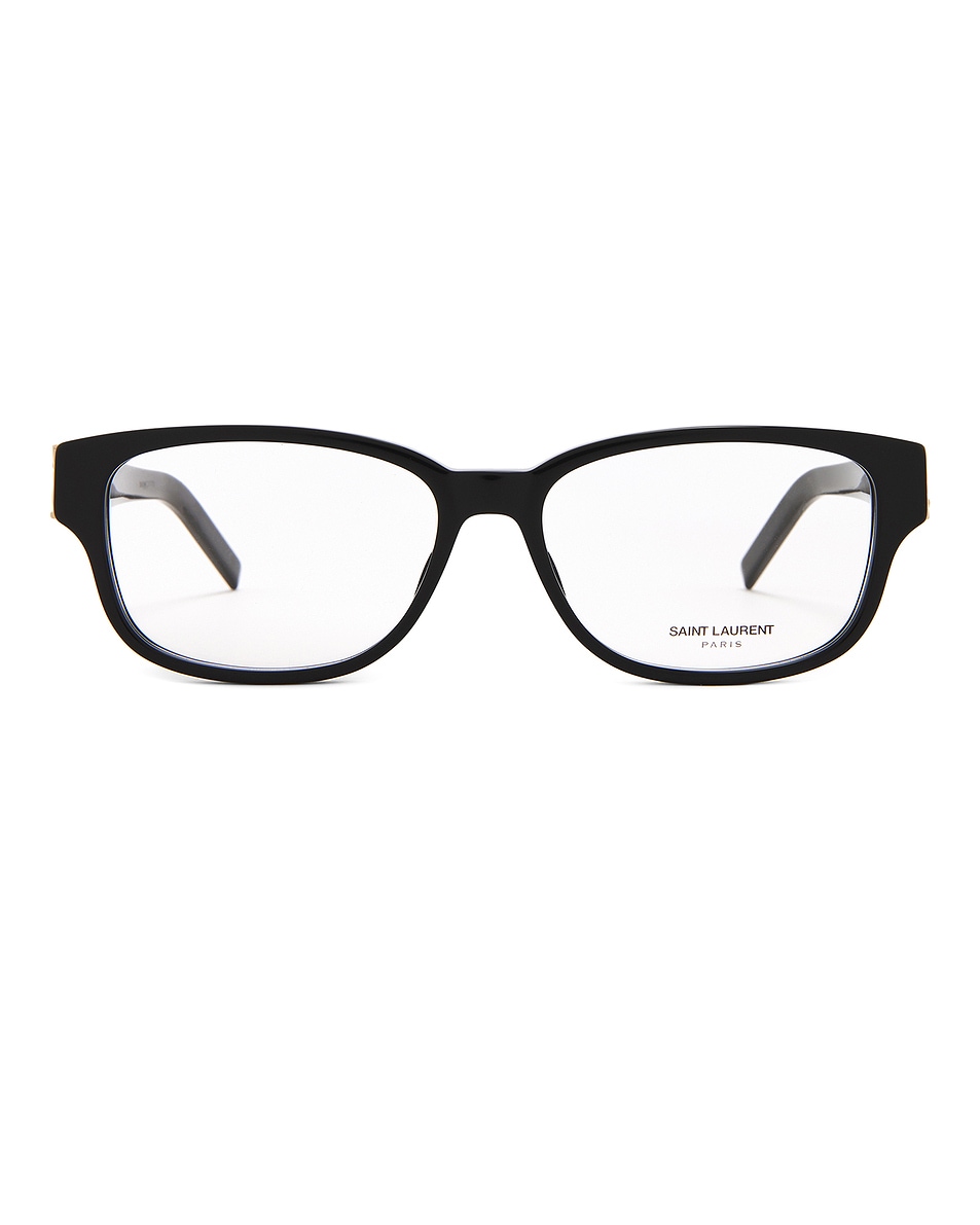 Image 1 of Saint Laurent Square Eyeglasses in Black & Transparent