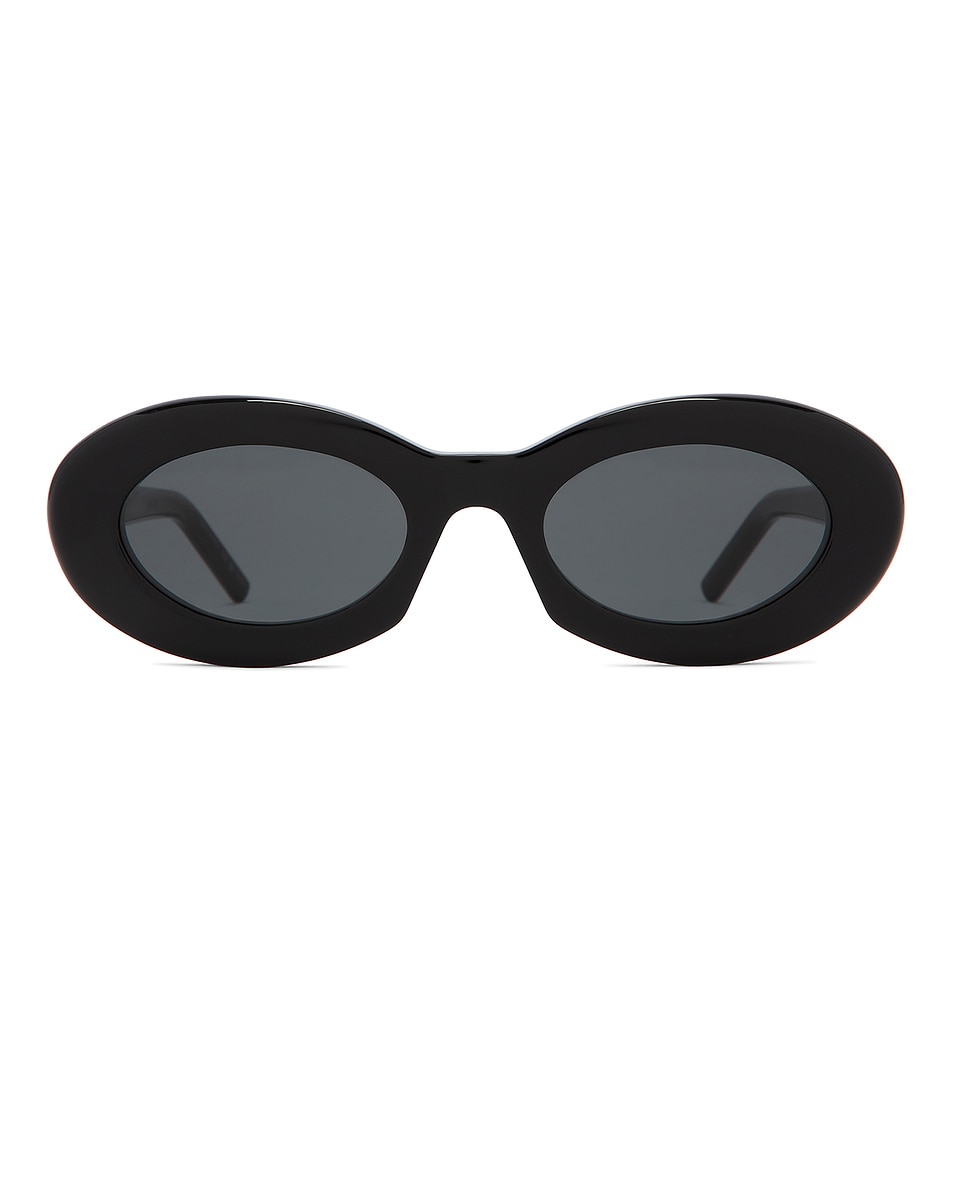 Image 1 of Saint Laurent Oval Sunglasses in Black