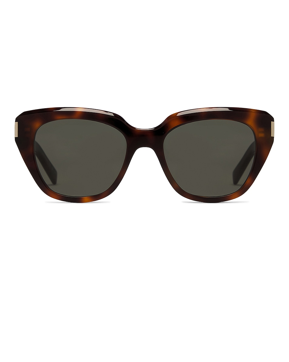 Image 1 of Saint Laurent Cat Eye Sunglasses in Havana & Grey