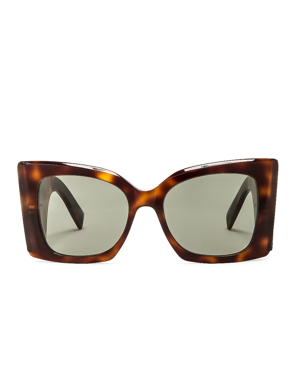 Image 1 of Saint Laurent SL M119 Blaze Sunglasses in Shiny Medium Havana