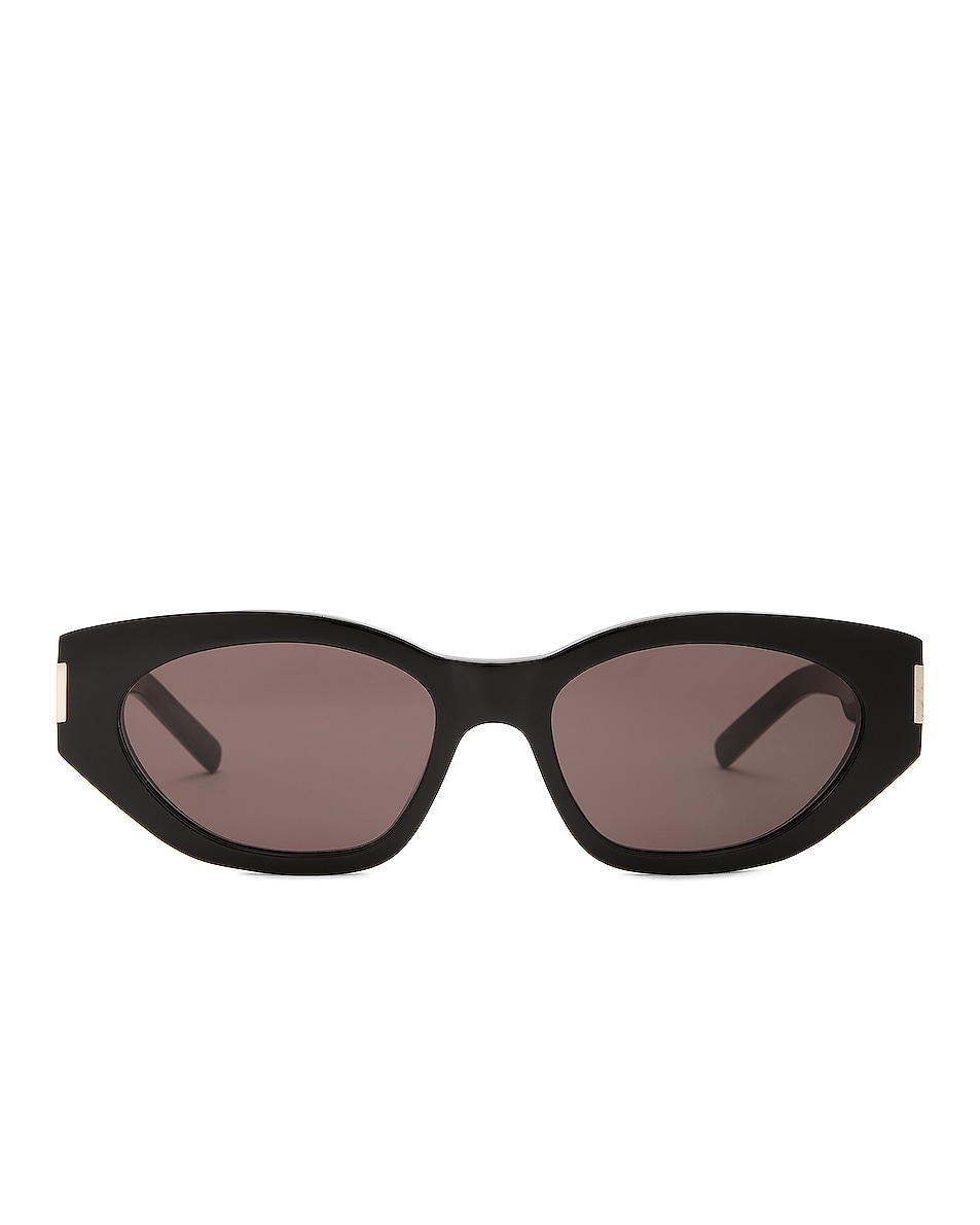 Image 1 of Saint Laurent Acetate Cat Eye Sunglasses in Black