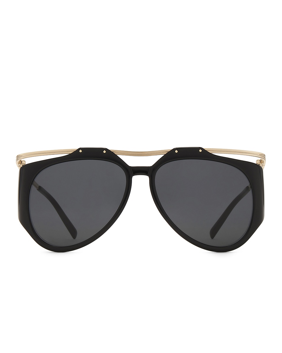 Image 1 of Saint Laurent SL M137 Amelia Sunglasses in Black & Gold