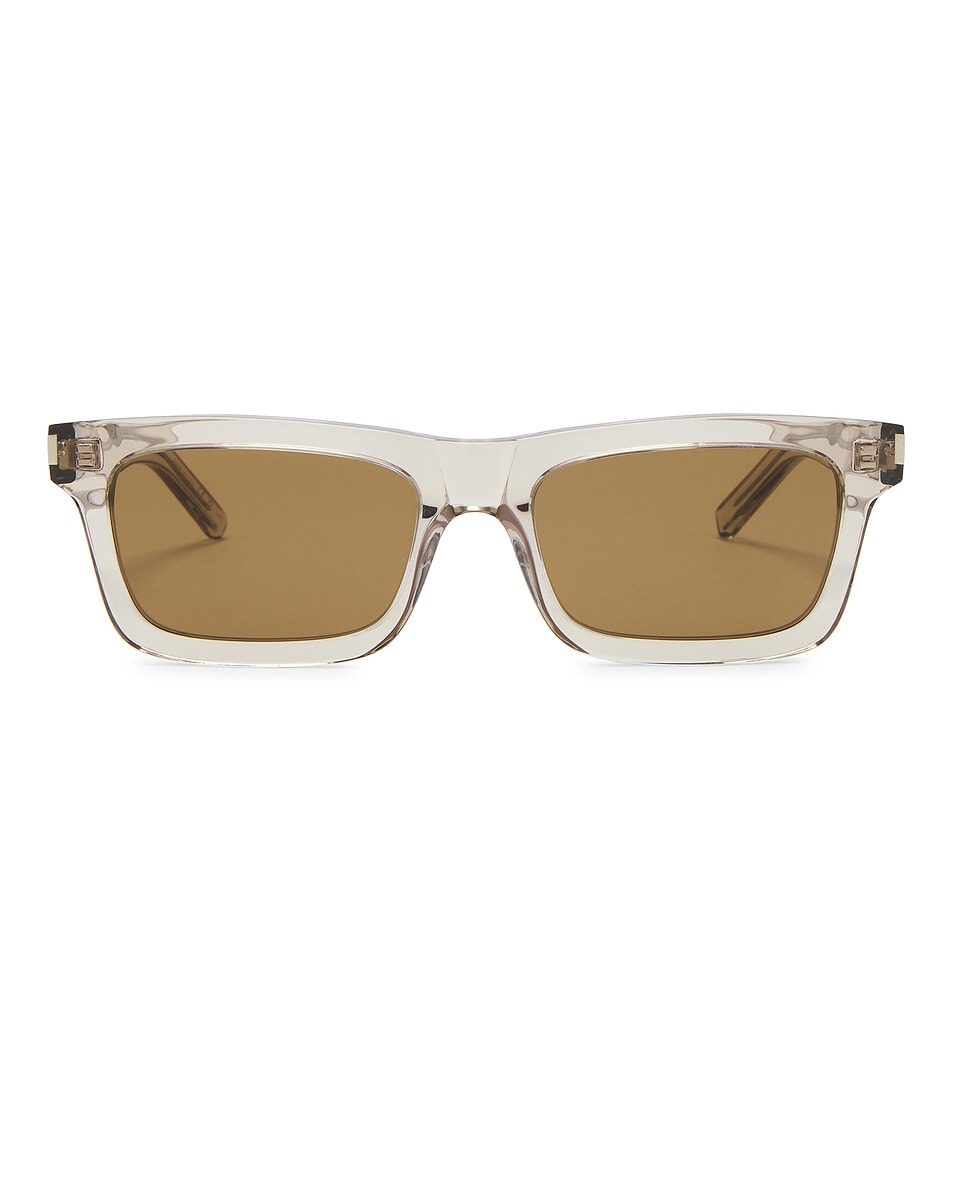 Image 1 of Saint Laurent Betty Sunglasses in Beige & Brown