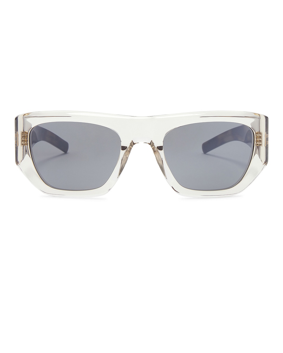 Image 1 of Saint Laurent Square Sunglasses in Transparent Cream & Havana