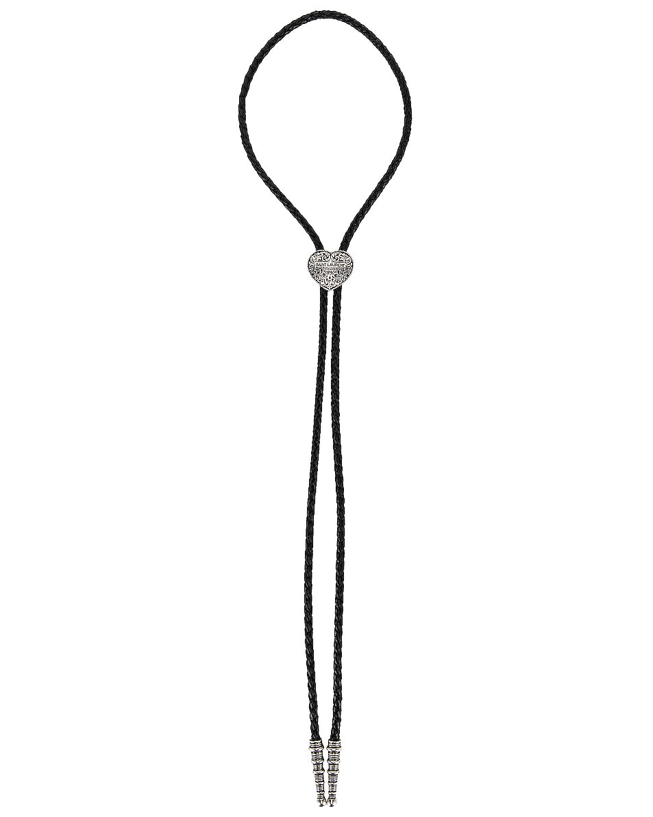 Image 1 of Saint Laurent Bollero Necklace in Black