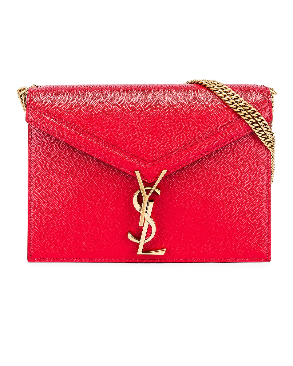 Image 1 of Saint Laurent Medium Monogramme Cassandra Crossbody Bag in Red