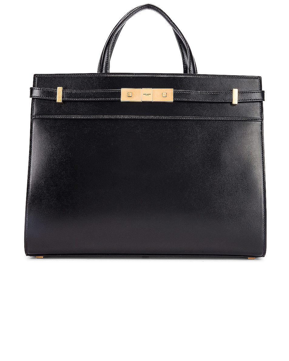 Image 1 of Saint Laurent Small Manhattan Shopping Bag in Black