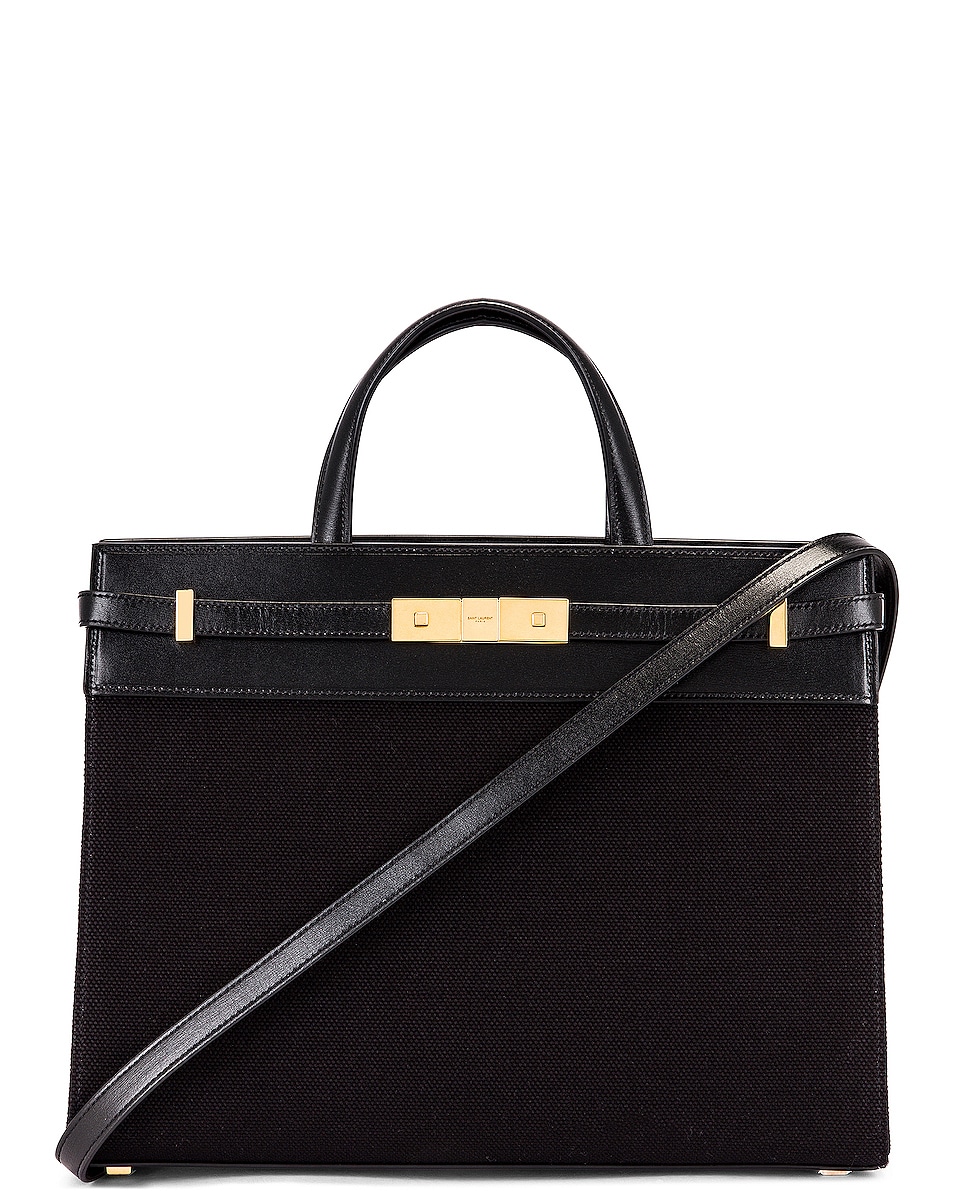 Image 1 of Saint Laurent Small Manhattan Bag in Black