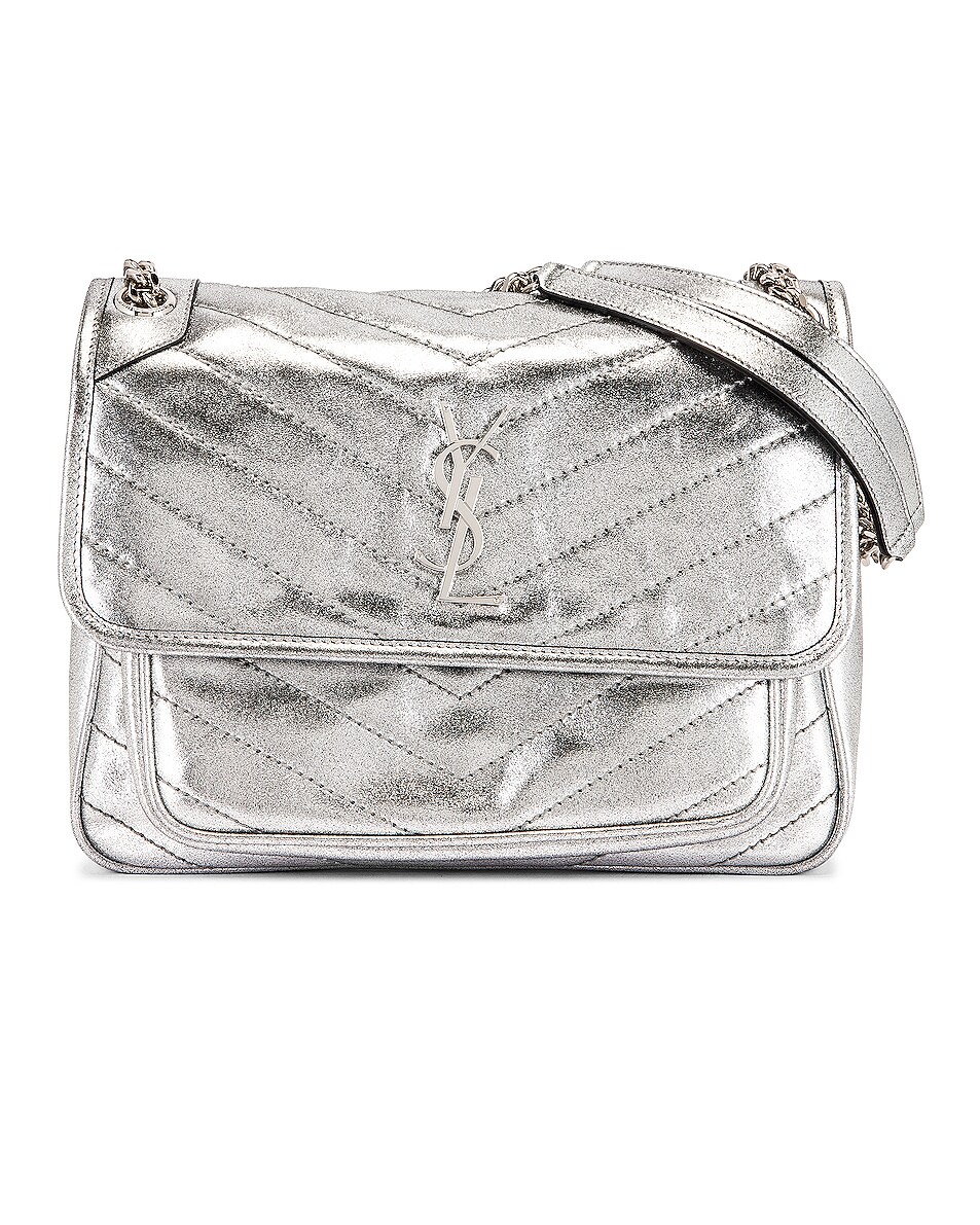 Image 1 of Saint Laurent Medium Niki Monogramme Bag in Silver