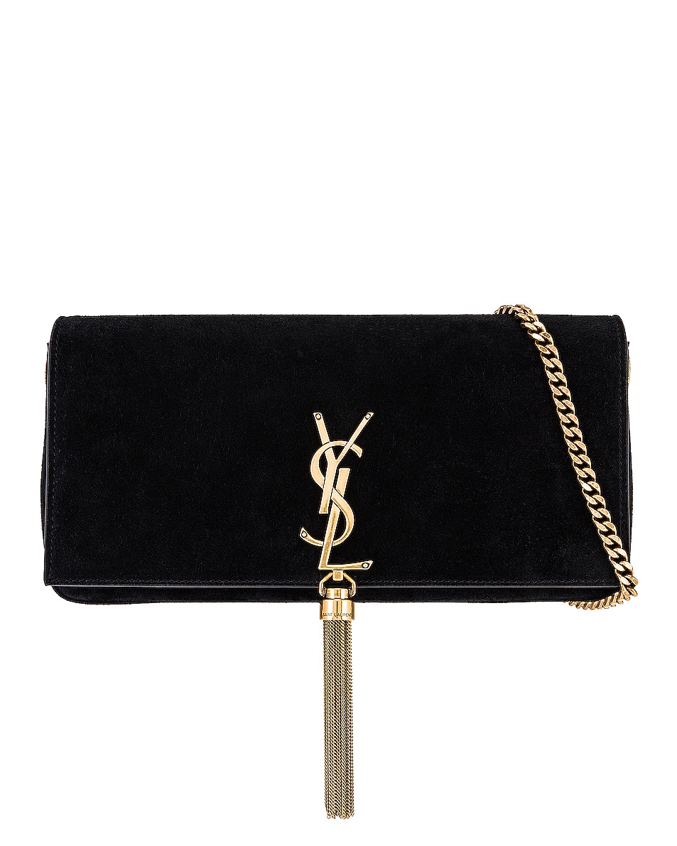 Image 1 of Saint Laurent Kate Monogramme Bag in Black