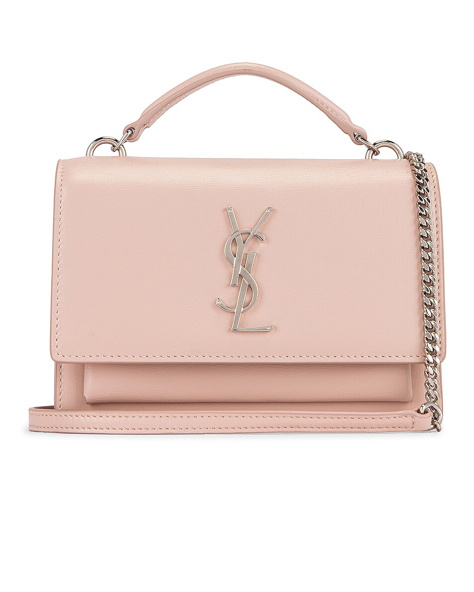 Image 1 of Saint Laurent Sunset Monogramme Bag in Marble Pink