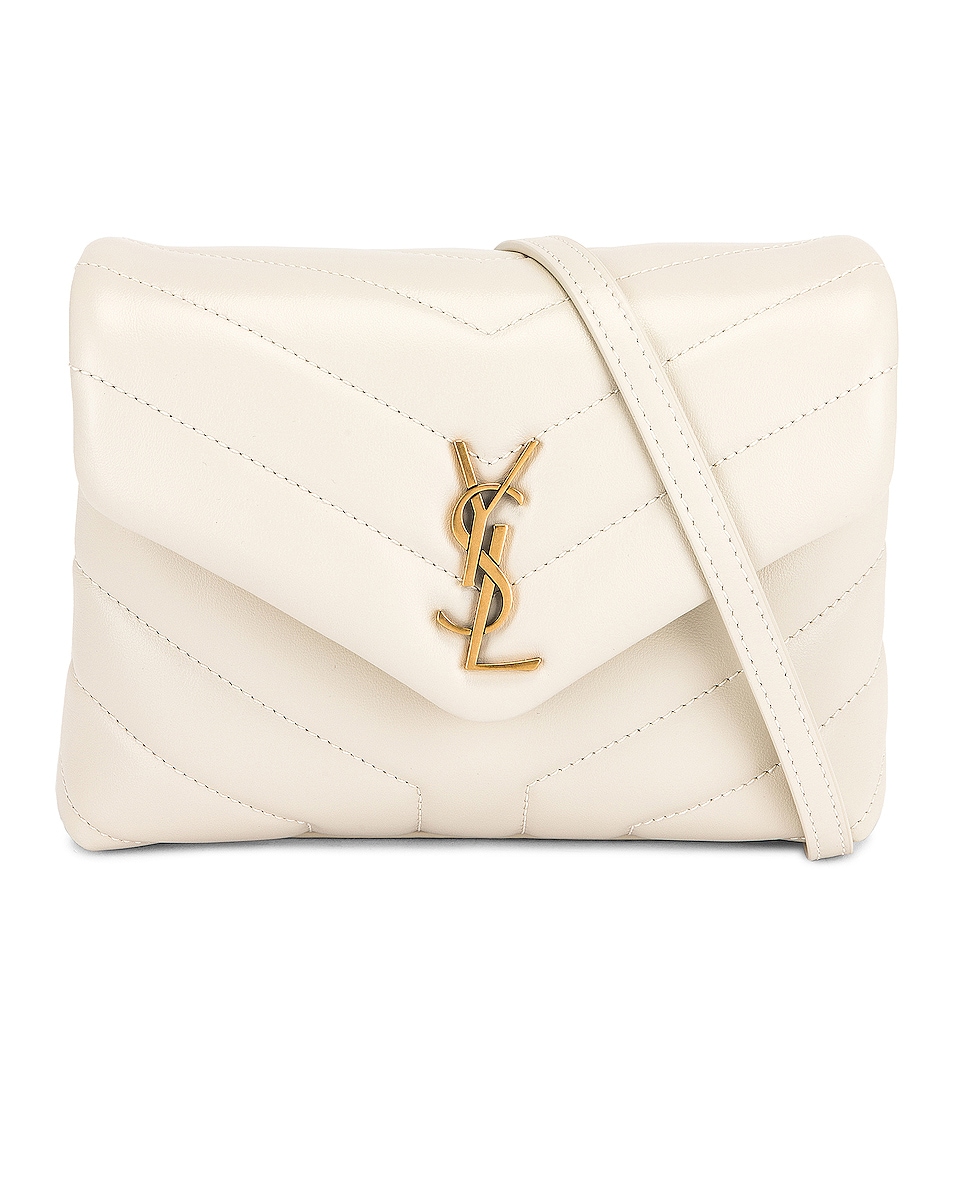 Image 1 of Saint Laurent Toy Loulou Strap Bag in Blanc Vintage