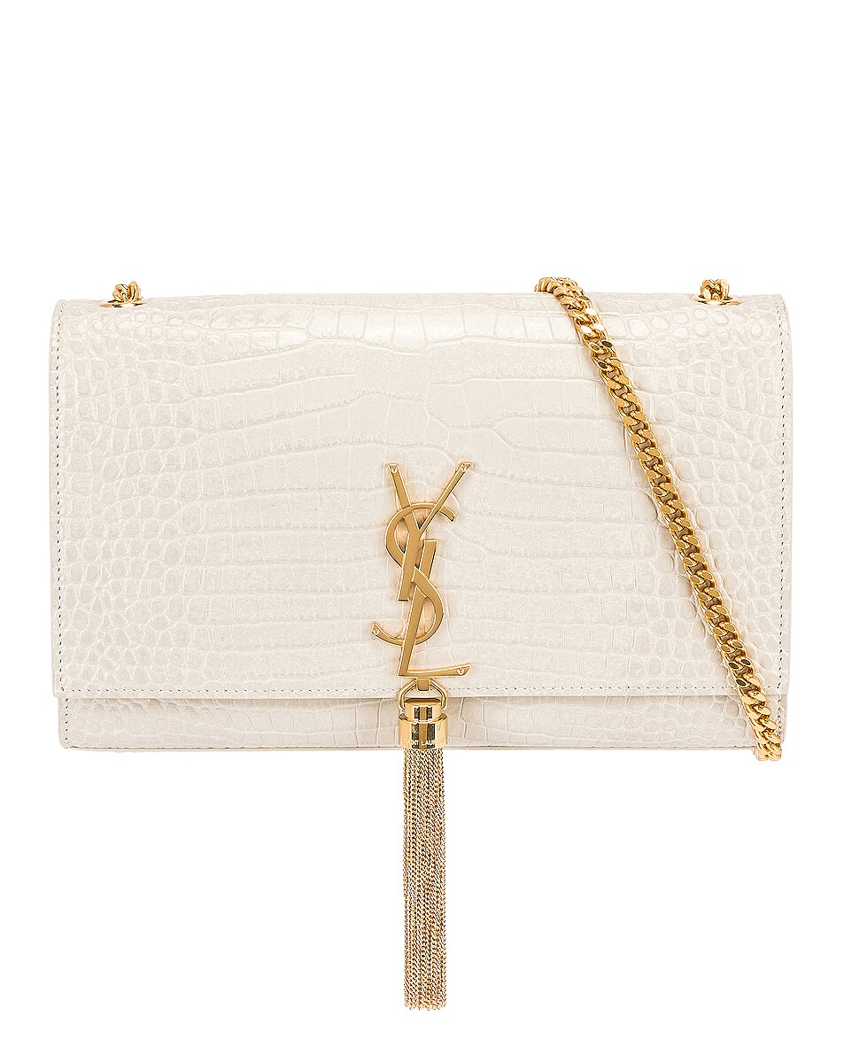 Image 1 of Saint Laurent Medium Kate Chain Bag in Crema Soft
