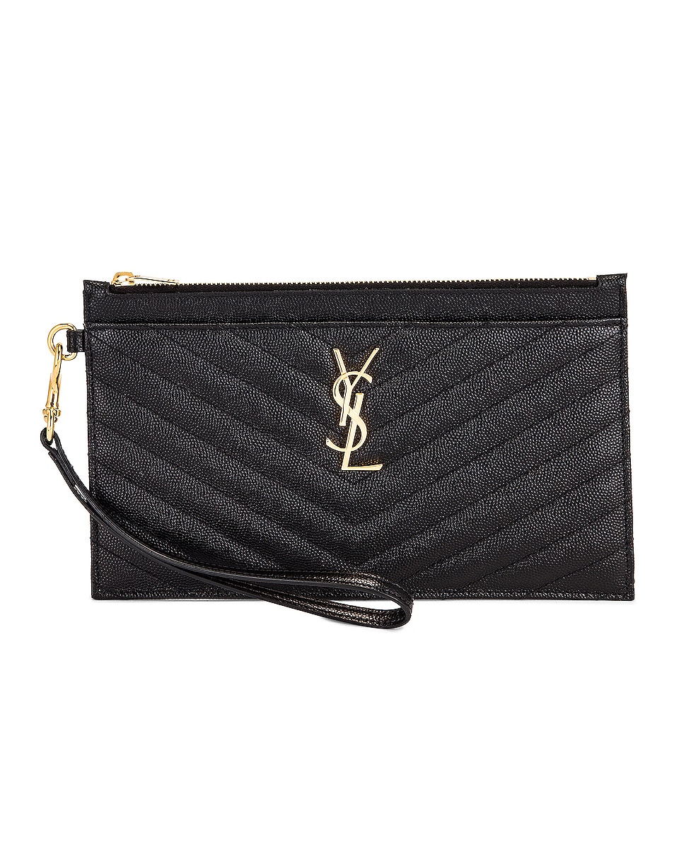 Image 1 of Saint Laurent Large Bill Pouch in Nero