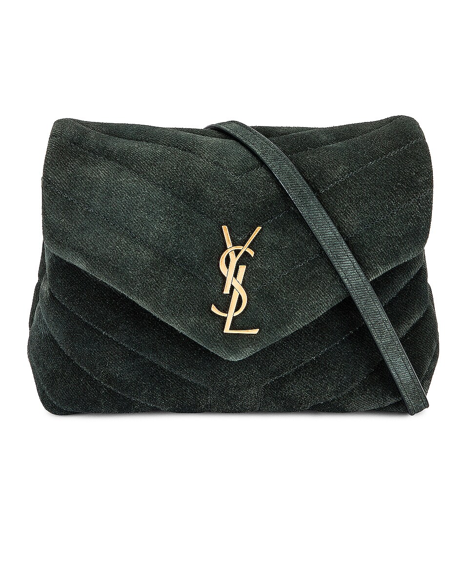 Image 1 of Saint Laurent Toy Strap Bag Loulou in Dark Forest & Dark Forest