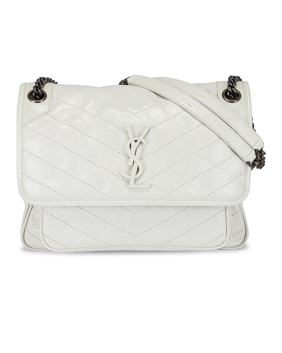 Image 1 of Saint Laurent Medium Niki Chain Bag in Pearl White