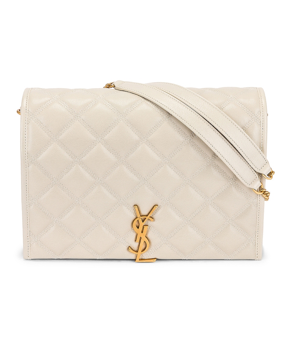 Image 1 of Saint Laurent Small Becky Chain Bag in Blanc Vintage