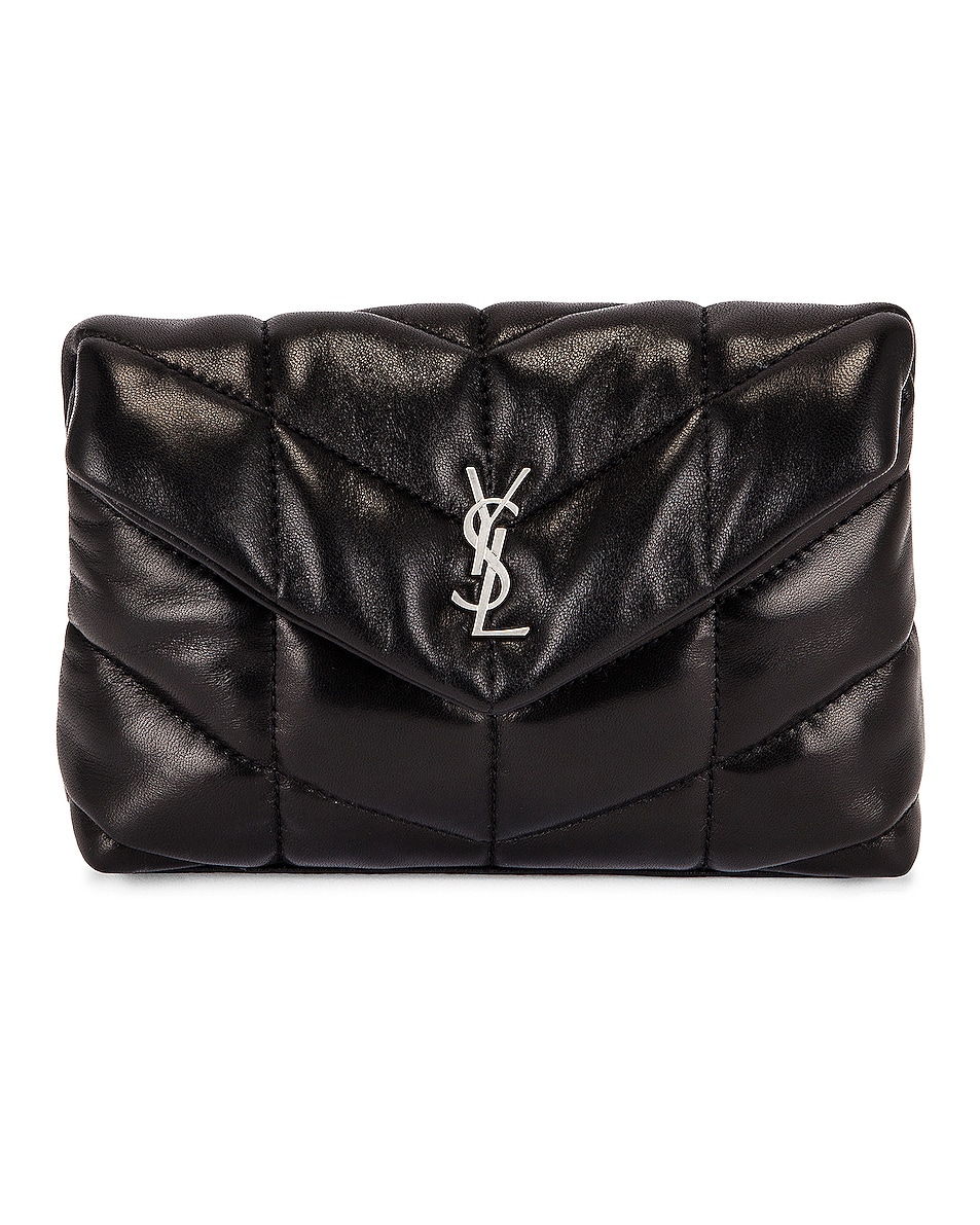 Image 1 of Saint Laurent Small Puffer Pouch in Noir