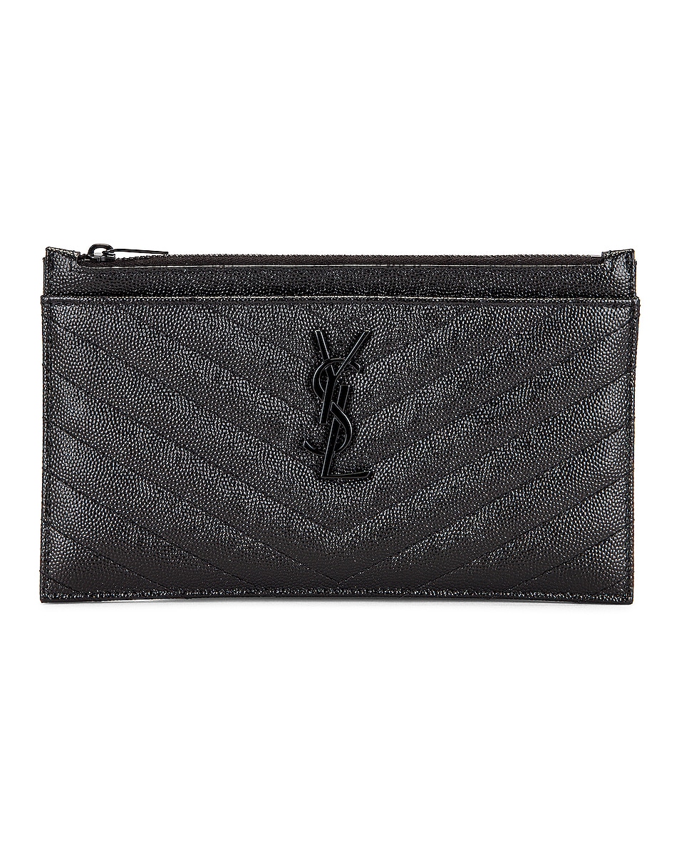 Image 1 of Saint Laurent Monogramme Pouch in Nero