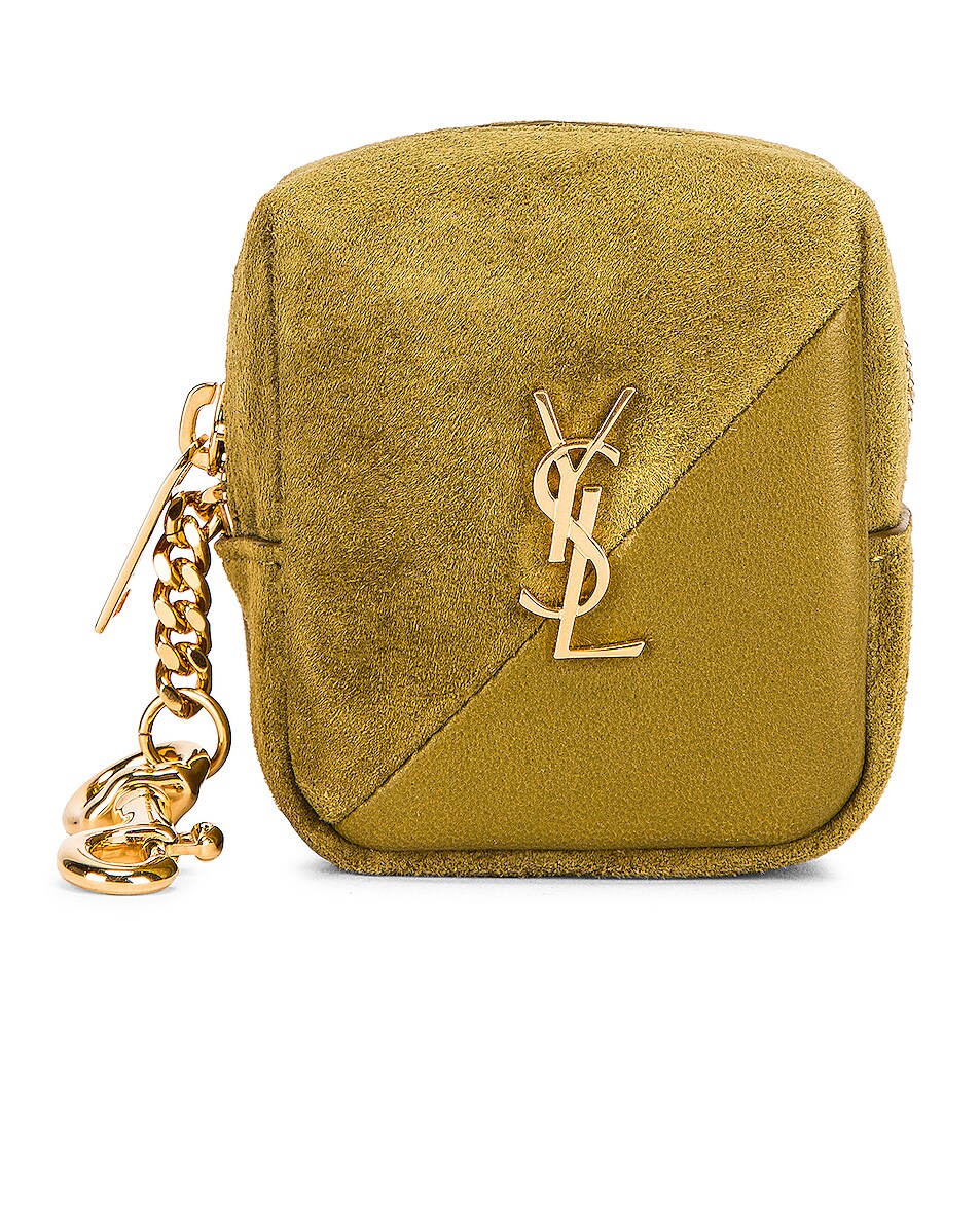 Image 1 of Saint Laurent Jamie Charm Pouch in Olive Drab