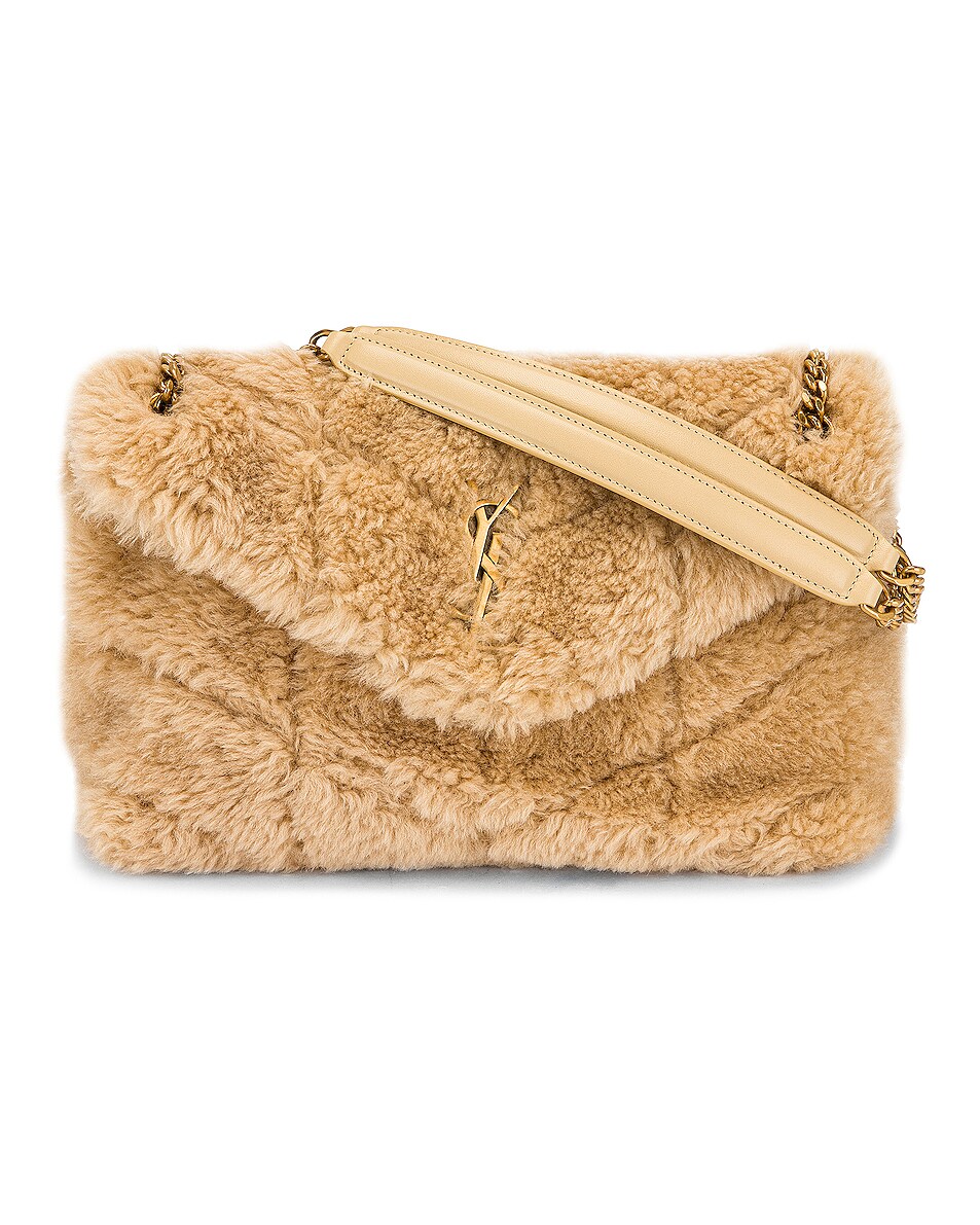 Image 1 of Saint Laurent Small Puffer Chain Bag in Natural Beige