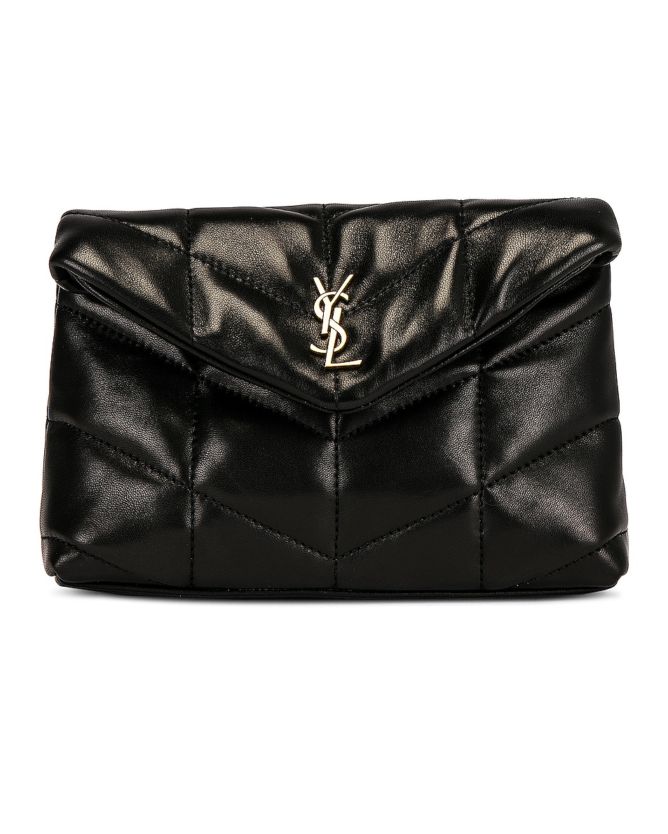 Image 1 of Saint Laurent Small Puffer Pouch in Nero