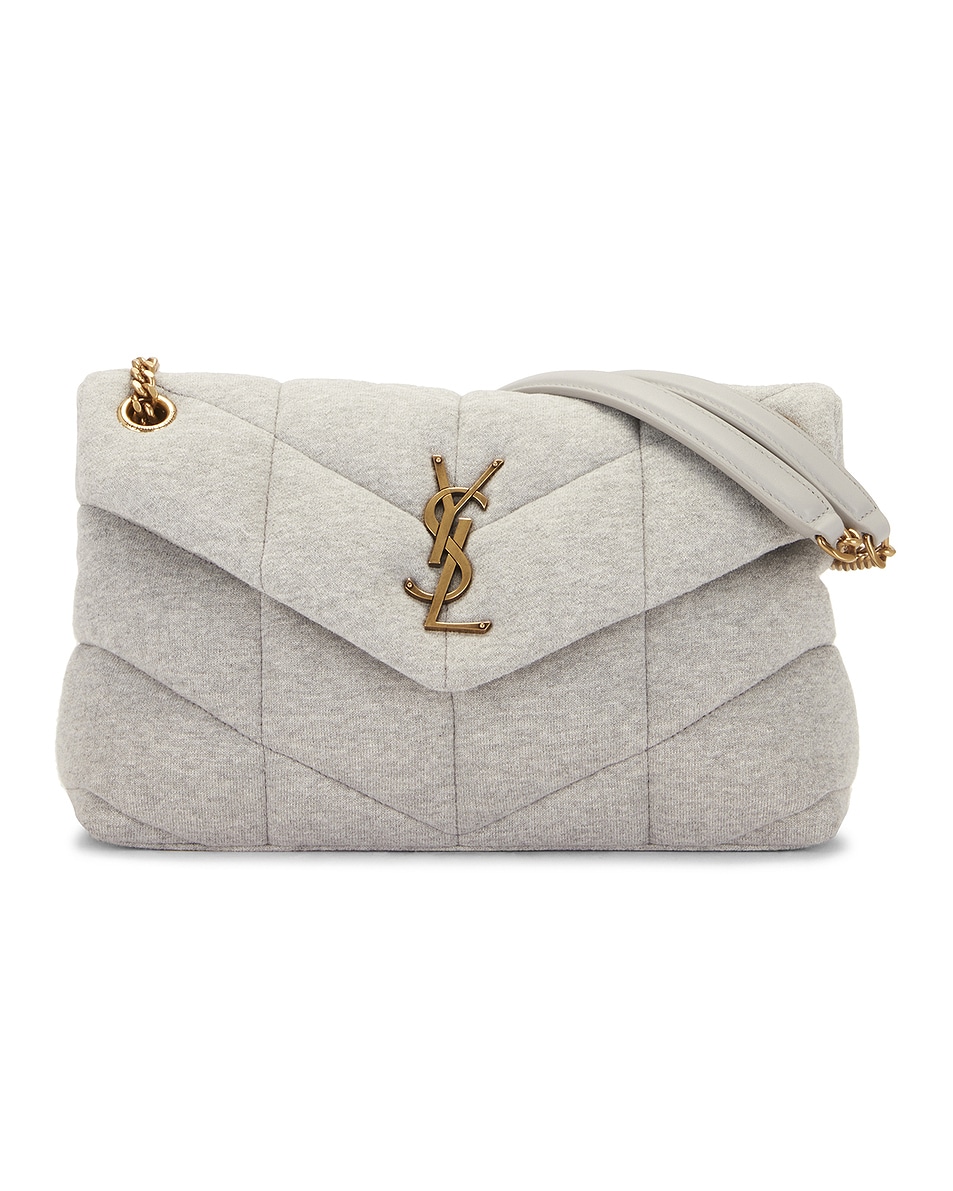 Image 1 of Saint Laurent Small Puffer Chain Bag in Grey Cloud
