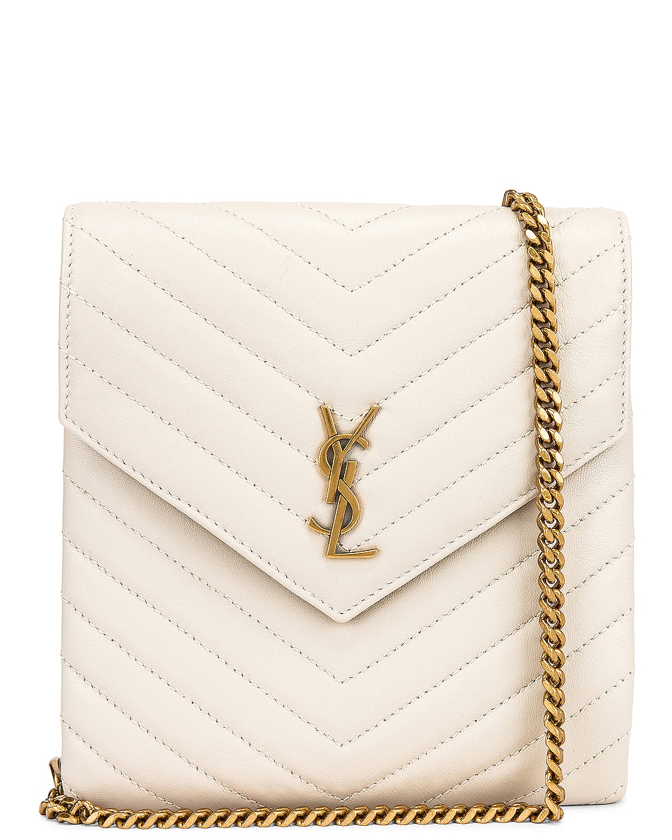 Image 1 of Saint Laurent Double Flap Bag in Crema Soft