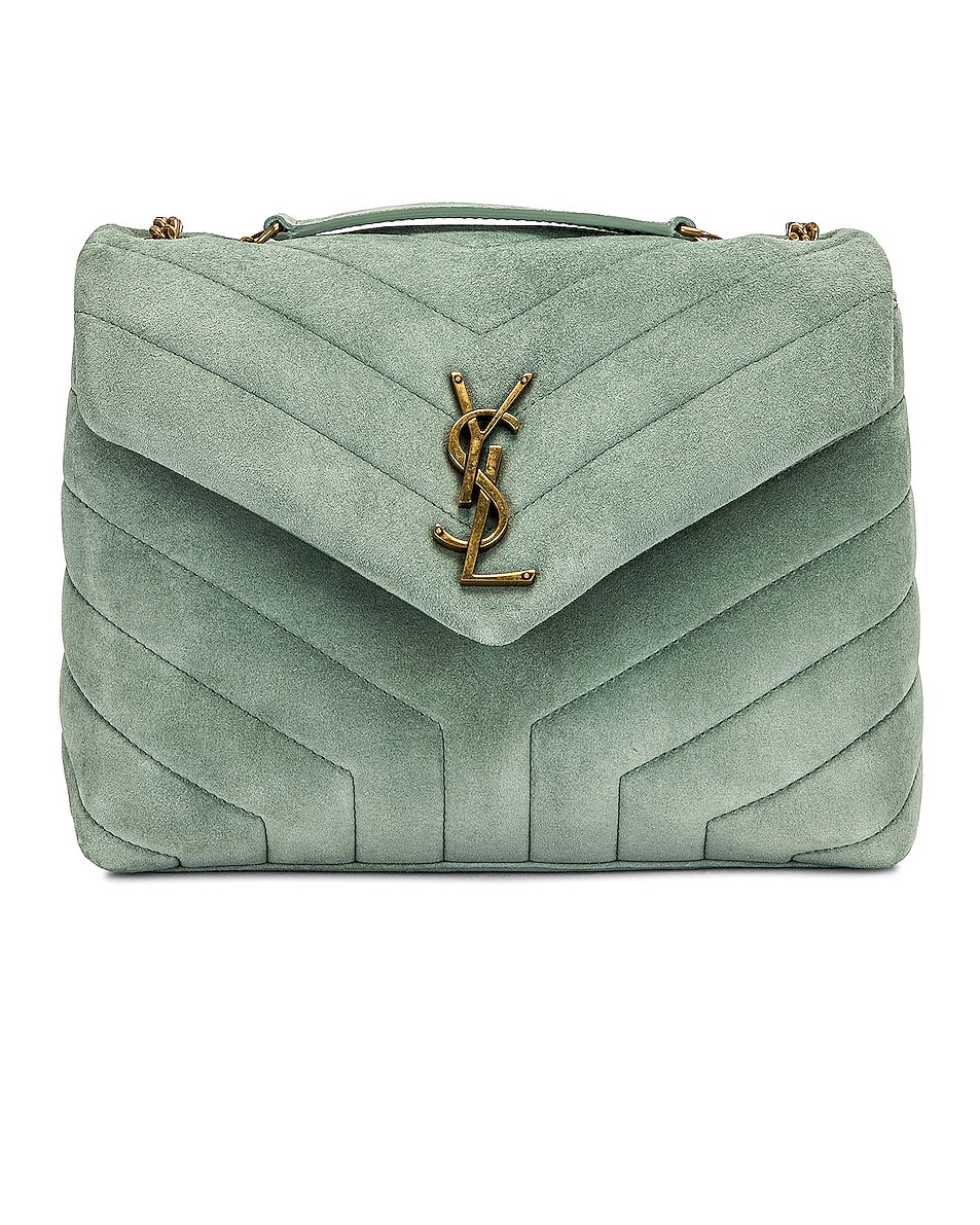 Image 1 of Saint Laurent Small Loulou Chain Bag in Vert Oplaine