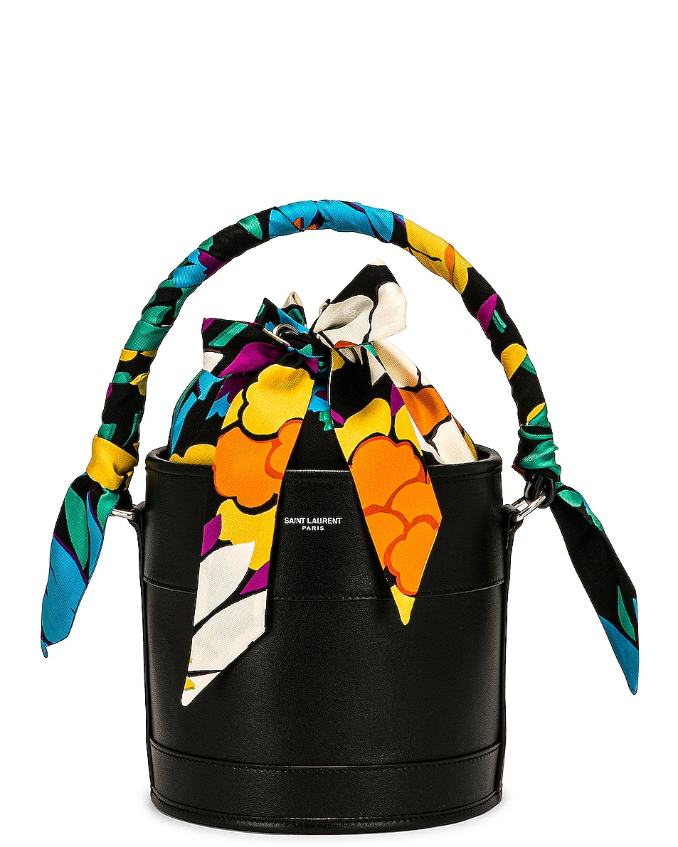 Image 1 of Saint Laurent Small Bucket Bag in Nero & Multicolor
