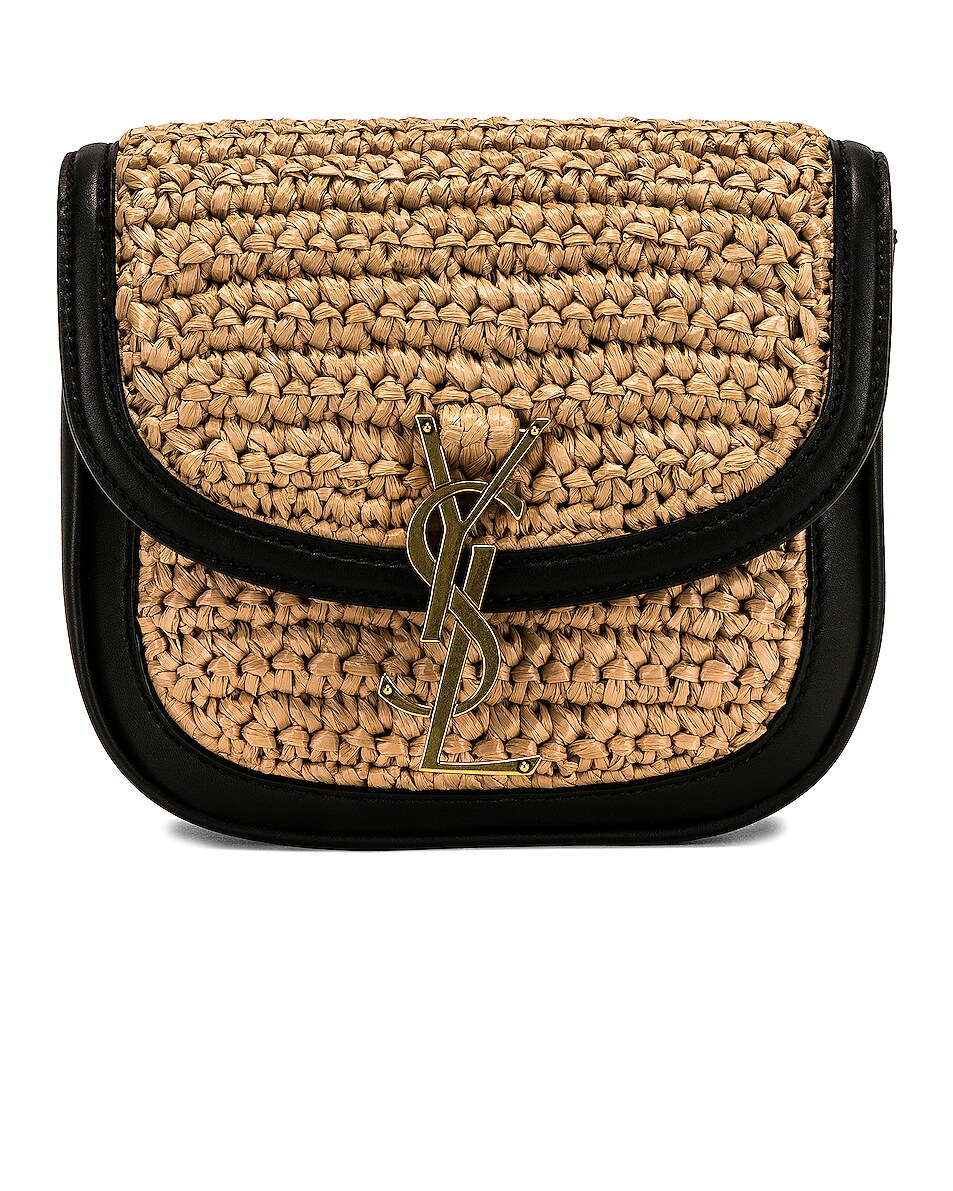 Image 1 of Saint Laurent Small Kaia Satchel Bag in Naturale & Nero