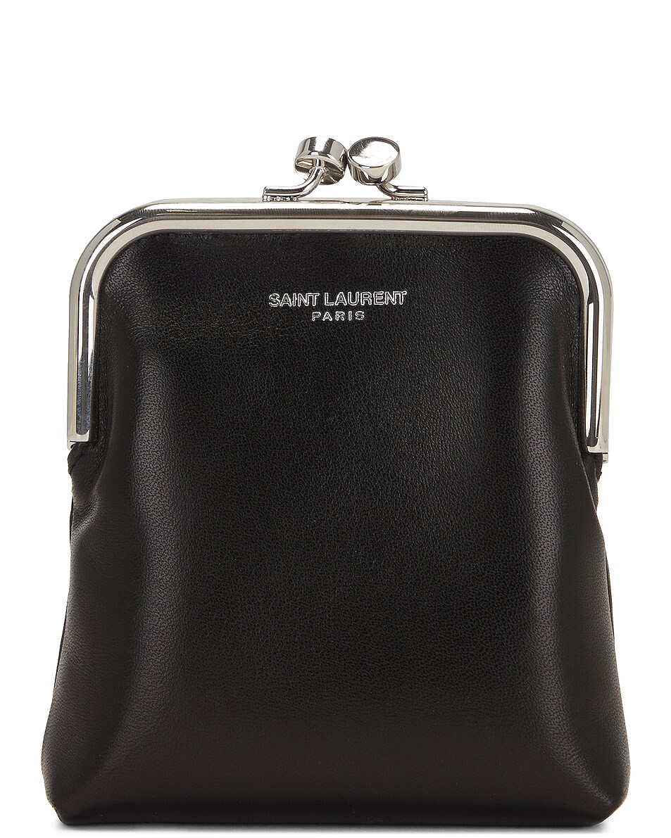 Image 1 of Saint Laurent Mini Sac Charniere Bag in Nero