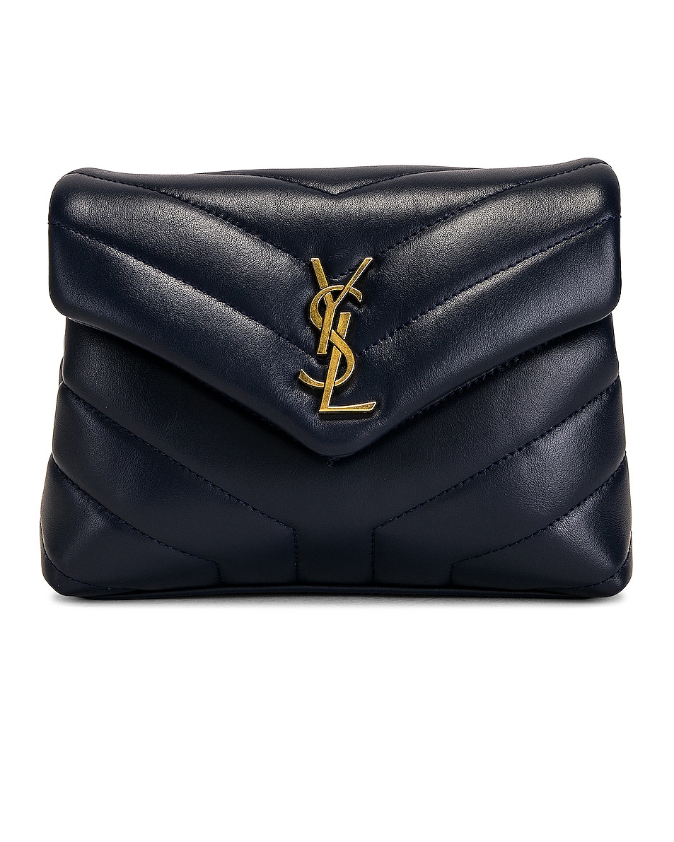 Image 1 of Saint Laurent Toy Loulou Crossbody Bag in Blue Charron