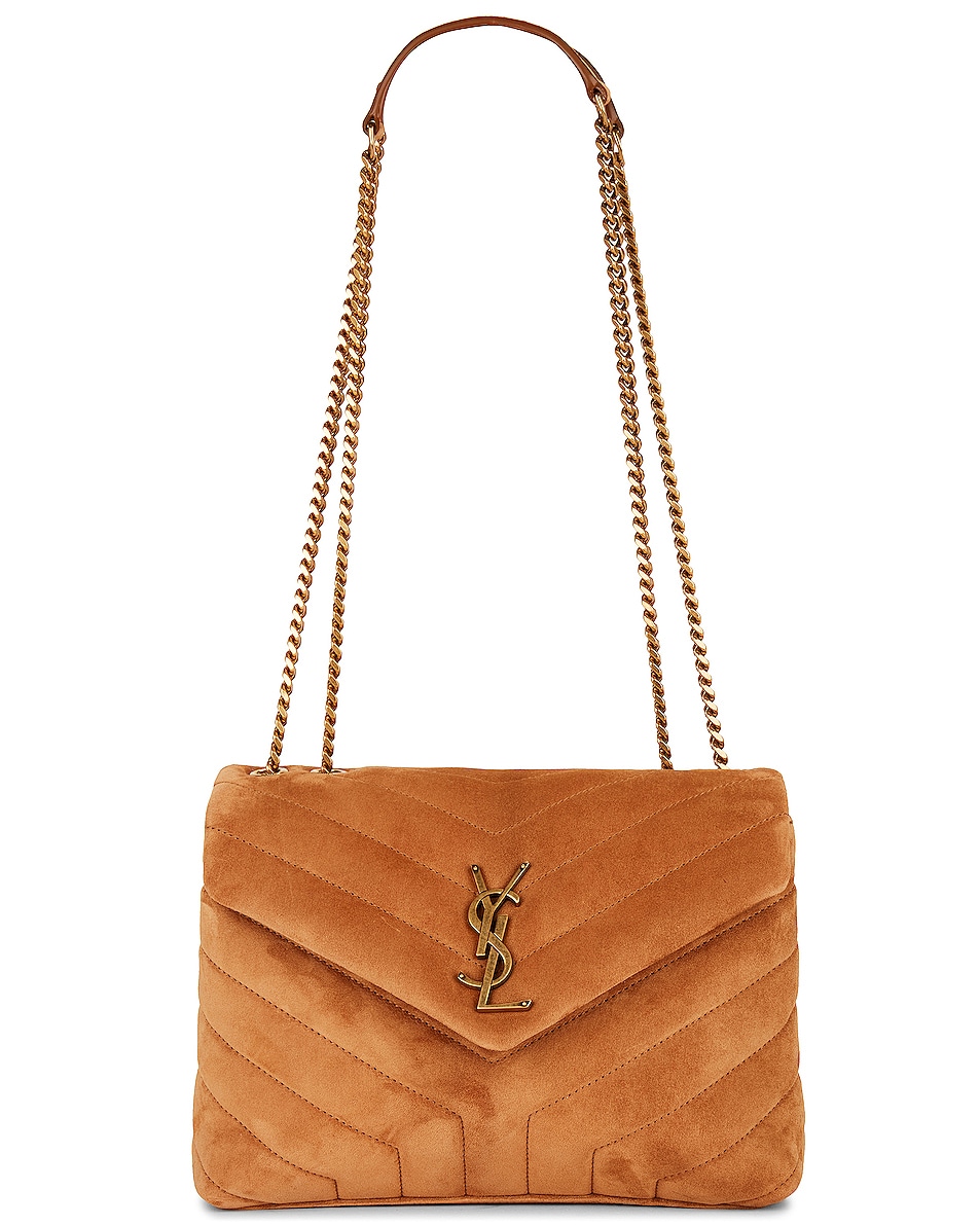 Image 1 of Saint Laurent Small Loulou Chain Bag in Cinnamon