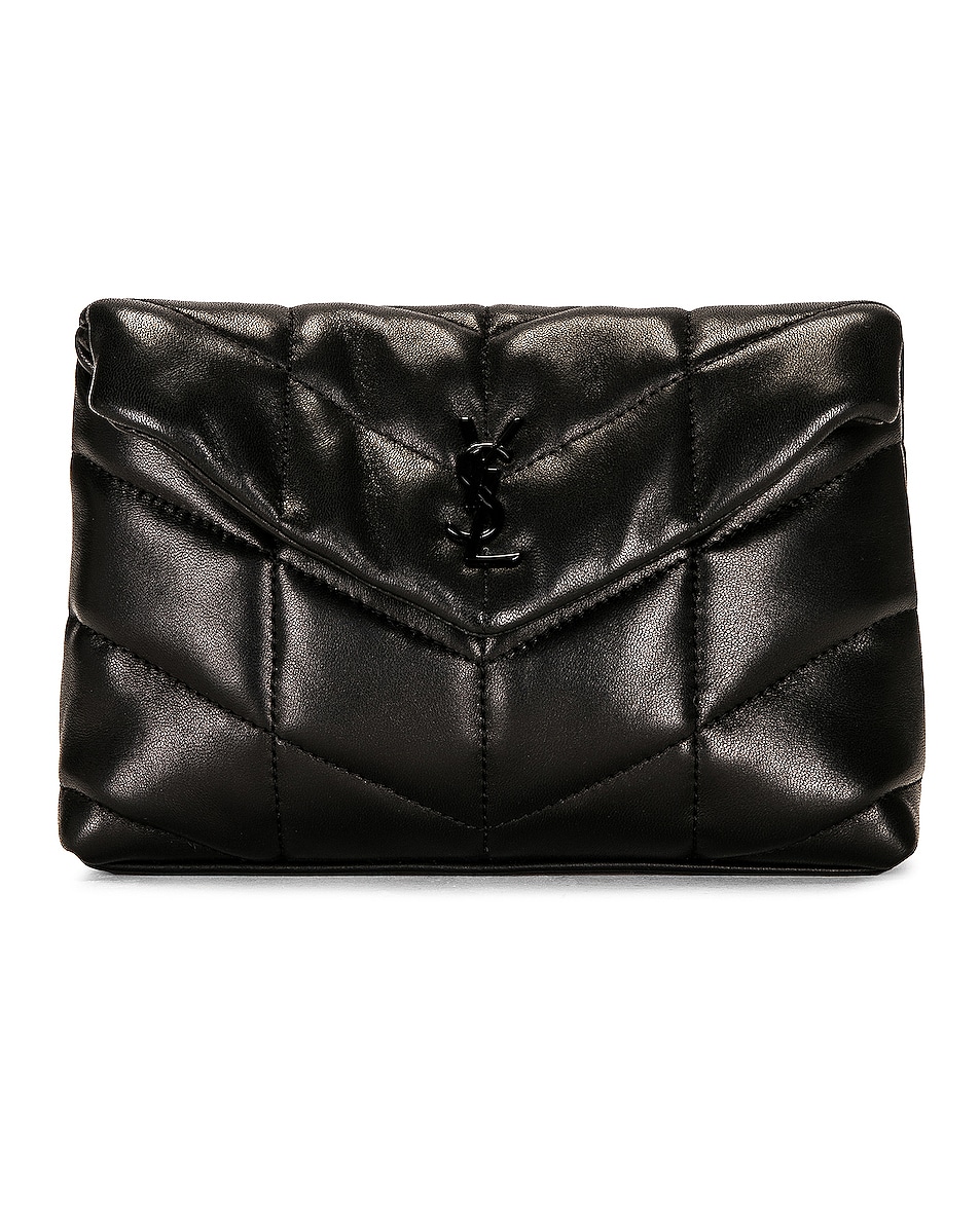 Image 1 of Saint Laurent Puffy Pouch in Nero