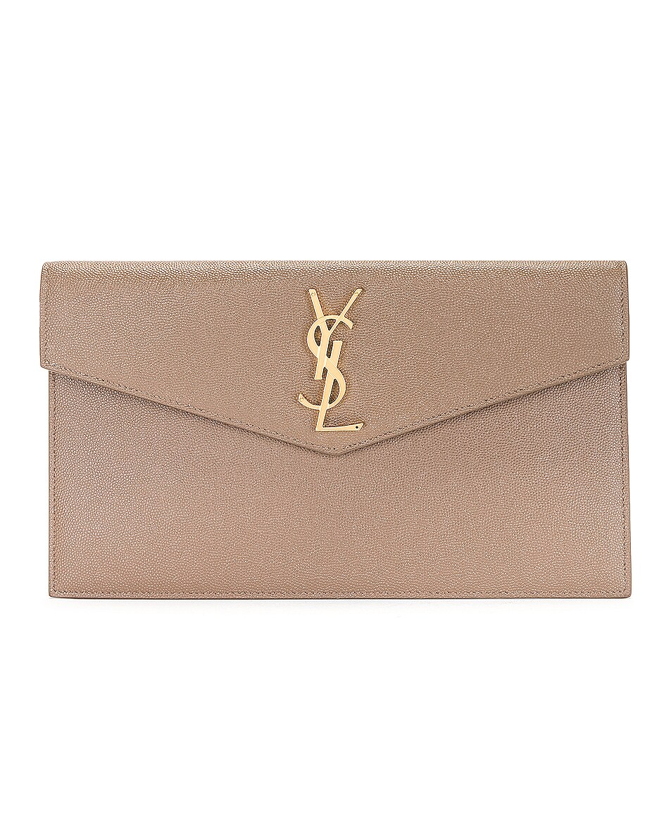 Image 1 of Saint Laurent Uptown Pouch in Taupe