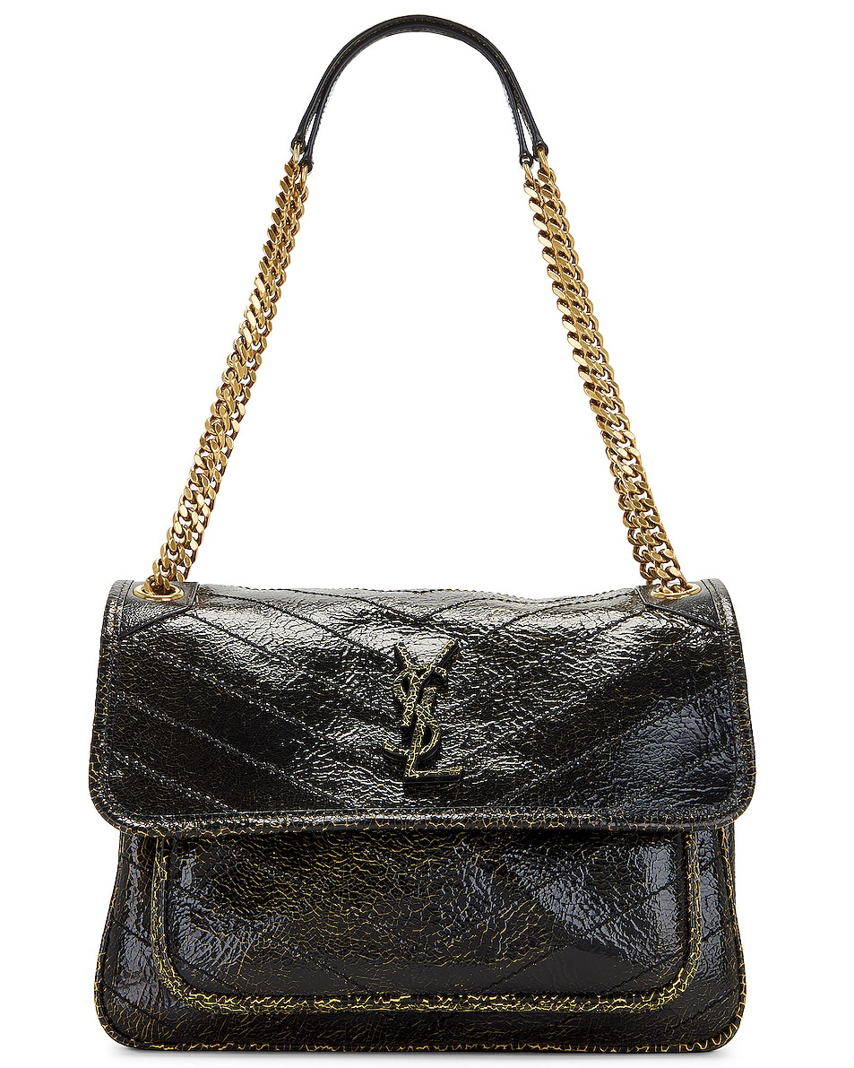 Image 1 of Saint Laurent Medium Niki Chain Bag in Nero & Ocra