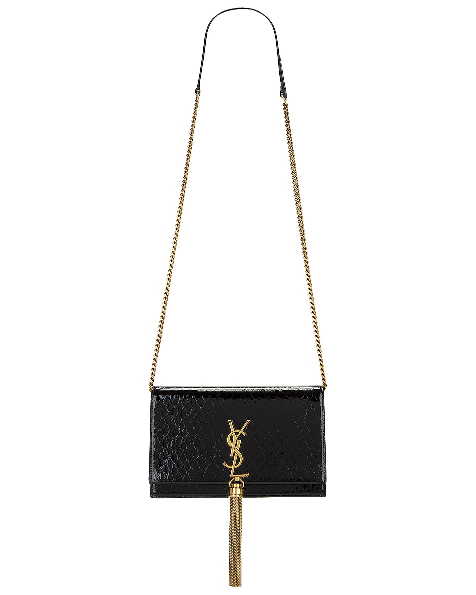 Image 1 of Saint Laurent Kate Wallet on Chain in Nero