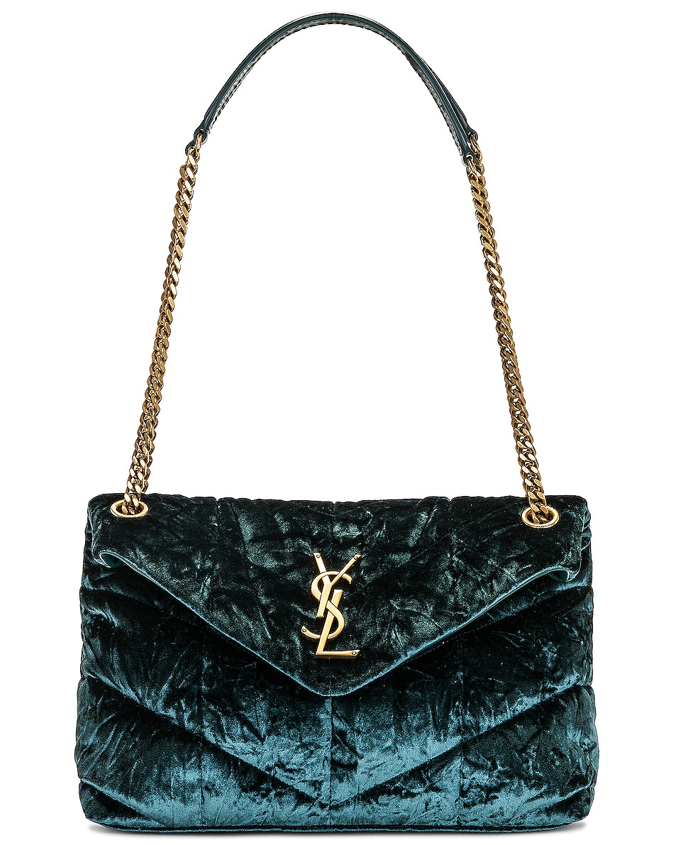 Image 1 of Saint Laurent Small Puffer Chain Bag in Bright Emerald
