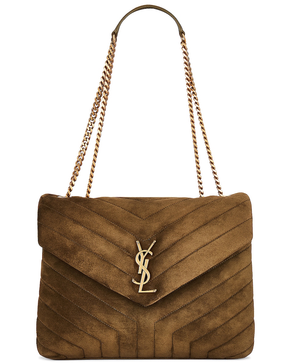 Image 1 of Saint Laurent Medium Loulou Chain Bag in Loden Green