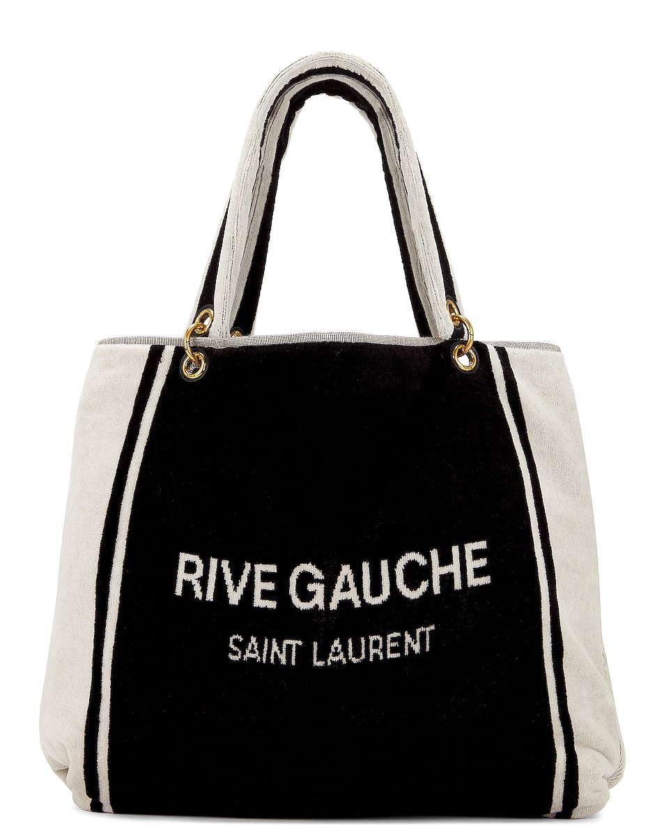 Image 1 of Saint Laurent Shopping Tote in Nero, & Bianco