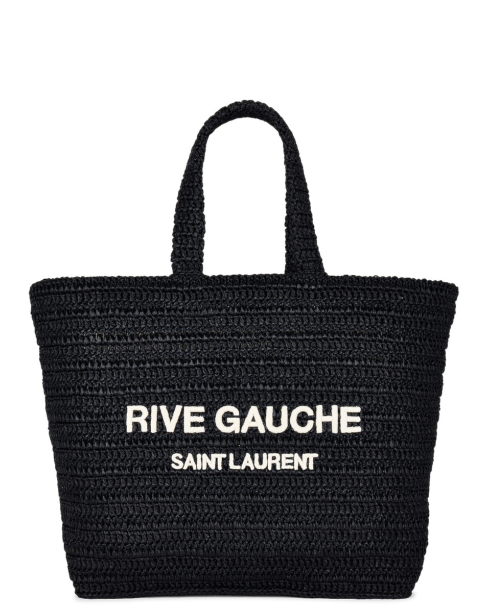 Image 1 of Saint Laurent Rive Gauche Tote Bag in Nero & Crema Soft