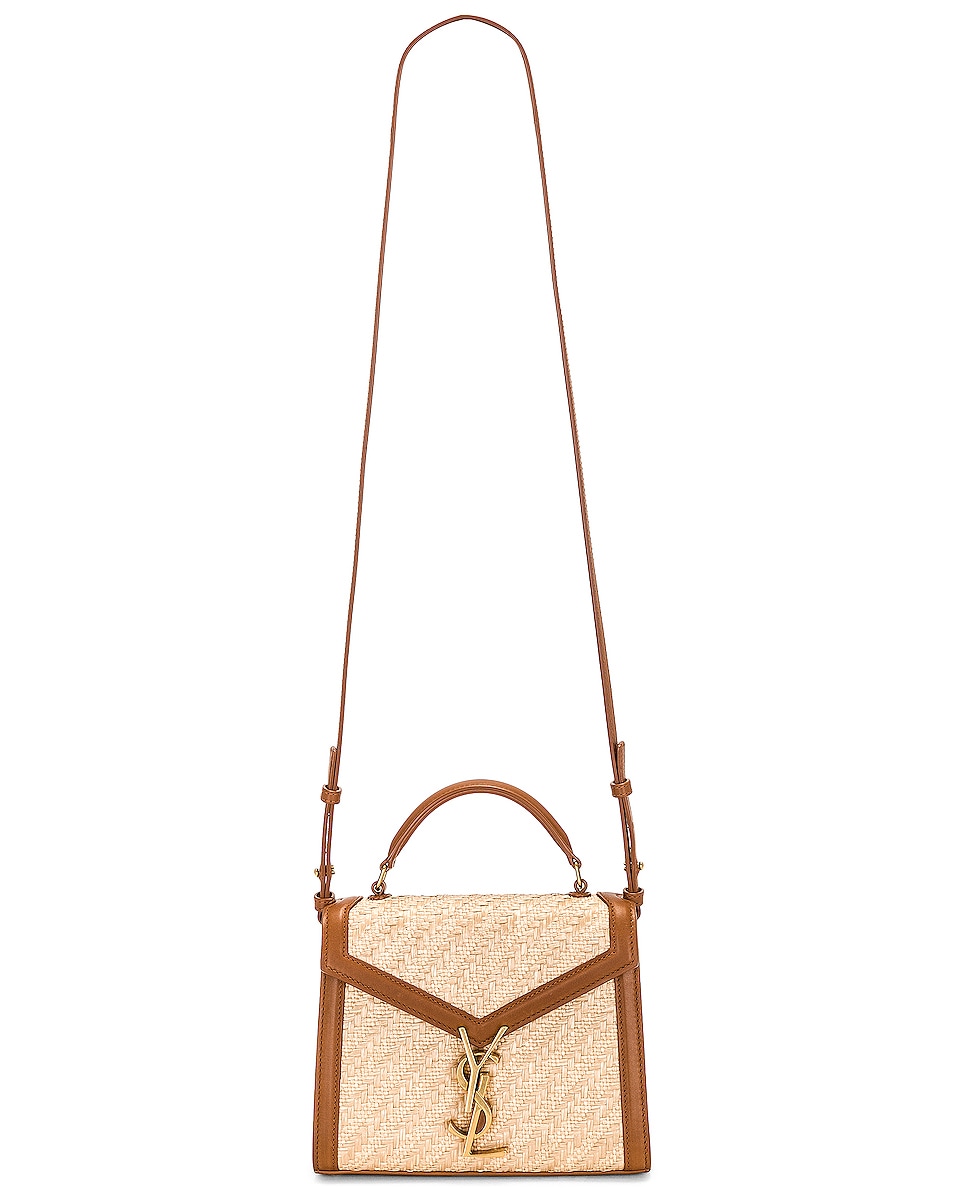 Saint Laurent Cassandra Shoulder Bag In Natural Sand & Brick | FWRD