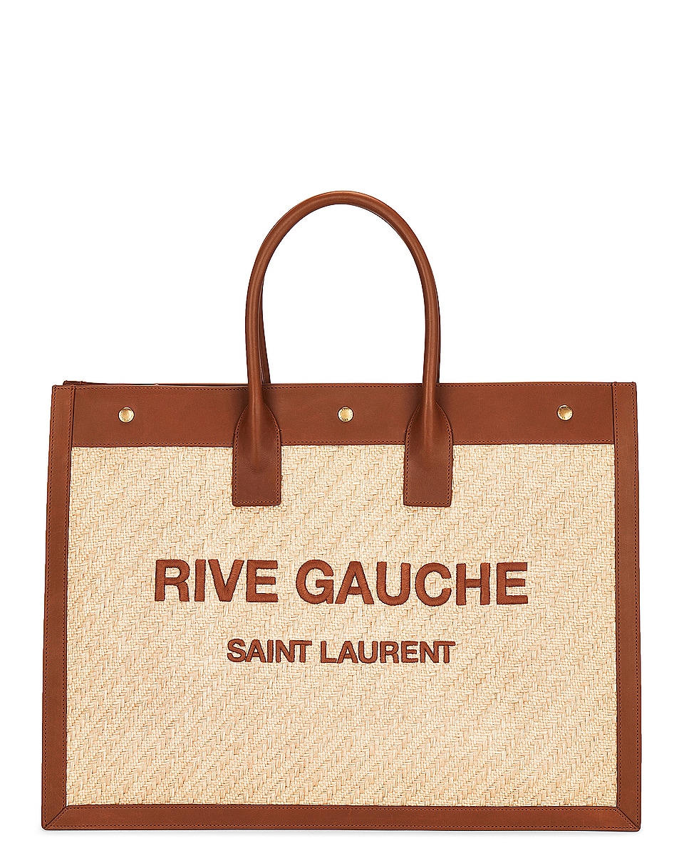 Image 1 of Saint Laurent Rive Gauche Tote Bag in Natural Sand & Brick