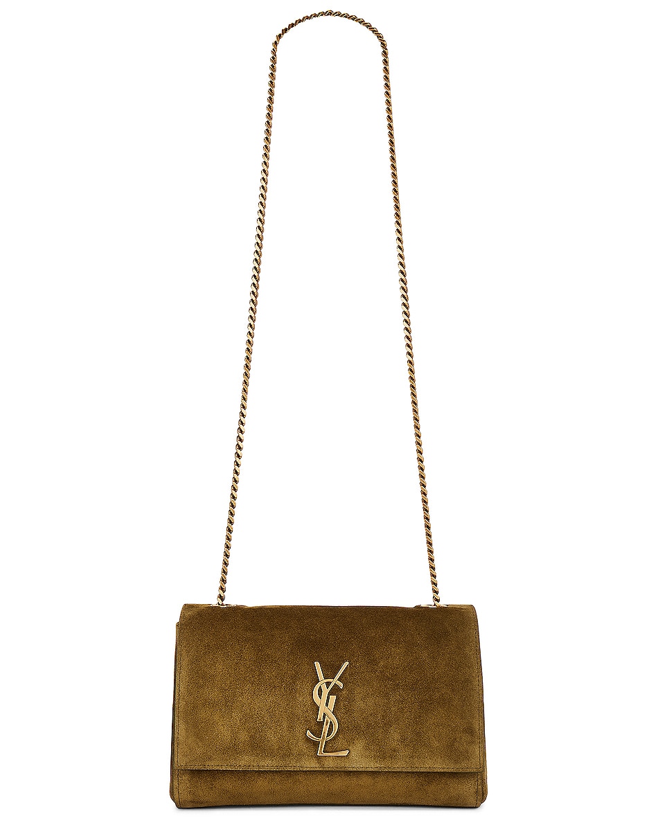 Image 1 of Saint Laurent Small Kate Reversible Chain Bag in Loden Green
