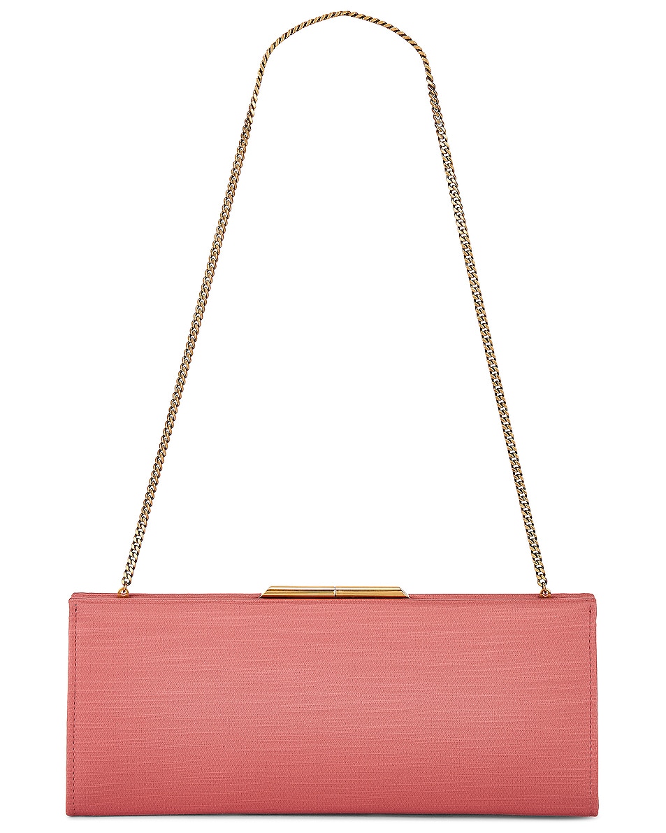Image 1 of Saint Laurent Small Midnight Pochette Bag in Coral Rose