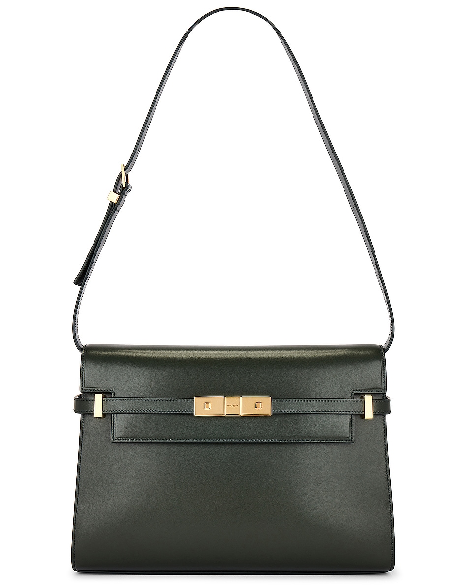 Image 1 of Saint Laurent Manhattan Shoulder Bag in New Vert Fonce