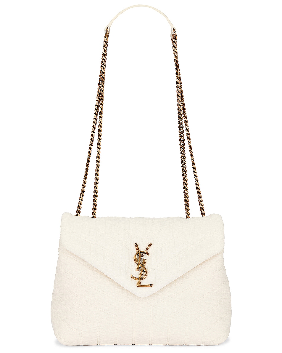 Image 1 of Saint Laurent Small Loulou Chain Bag in Vanilla Ice